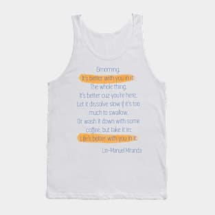 Good morning Tweet Lin Manuel Miranda Tank Top